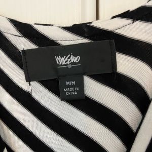 Asymmetrical black and white maxi dress - Size Medium